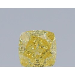 Diament o barwie fantazyjnej szlif poduszkowy brylantowy, 0.54ct, VS1, Fancy Intense Yellow, GIA 3485196425