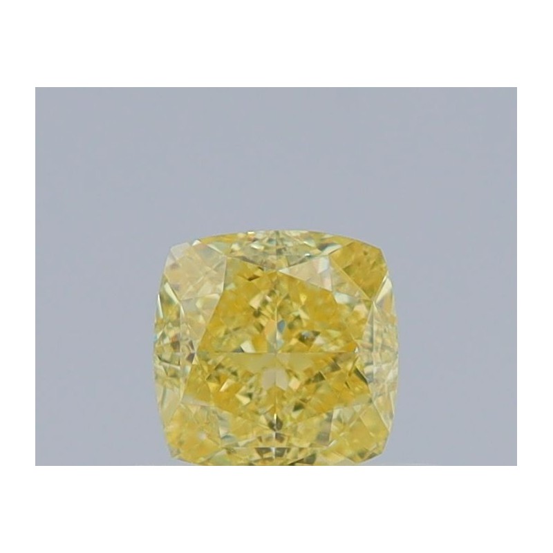 Diament o barwie fantazyjnej szlif poduszkowy brylantowy, 0.54ct, VS1, Fancy Intense Yellow, GIA 3485196425