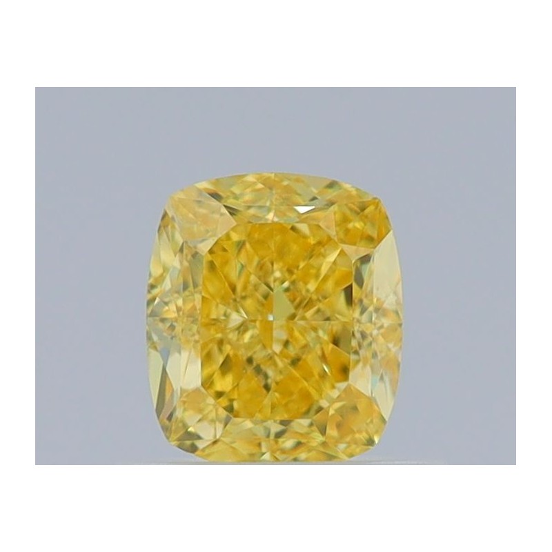 Diament o barwie fantazyjnej szlif poduszkowy brylantowy, 0.72ct, VS2, Fancy Vivid  Yellow, GIA 1475485717