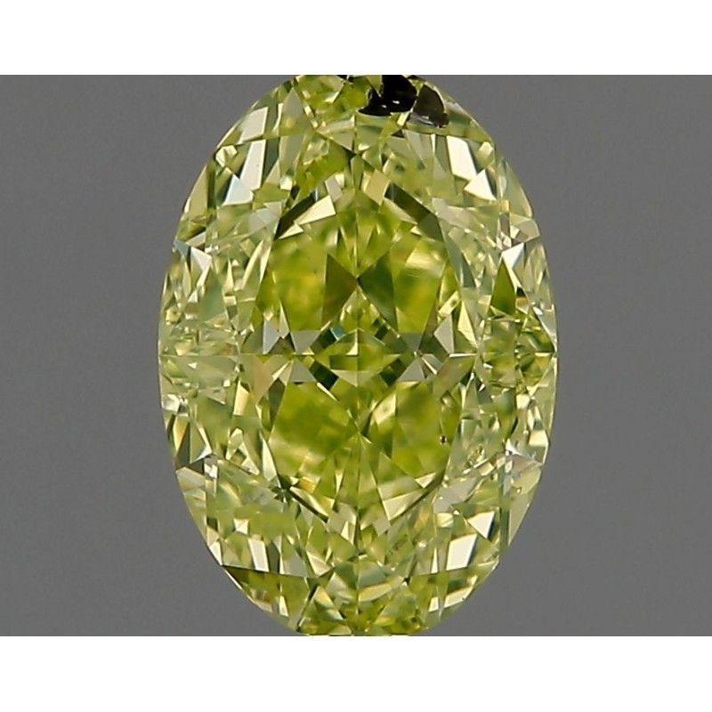 Diament o barwie fantazyjnej szlif owalny, 1ct, SI2, Fancy Intense Greenish Yellow, GIA 1166630603