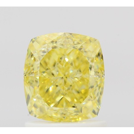 Diament o barwie fantazyjnej szlif poduszkowy brylantowy, 1.52ct, VS1, Fancy Intense Yellow, GIA 3515504871