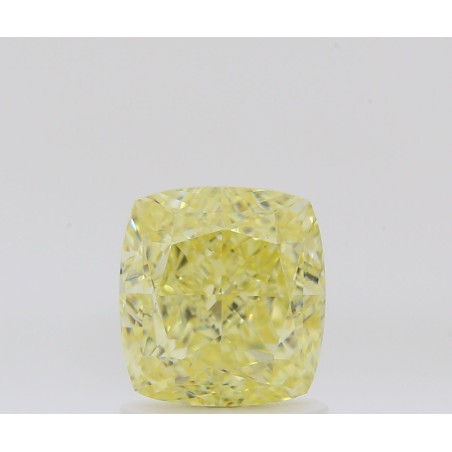 Diament o barwie fantazyjnej szlif poduszkowy brylantowy, 1.51ct, VS1, Fancy Intense Yellow, GIA 1478164150