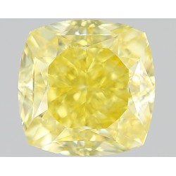 Diament o barwie fantazyjnej szlif poduszkowy brylantowy, 2ct, VS2, Fancy Intense Yellow, GIA 2504031439