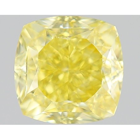 Diament o barwie fantazyjnej szlif poduszkowy brylantowy, 2ct, VS2, Fancy Intense Yellow, GIA 2504031439