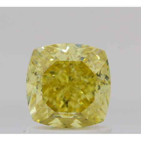 Diament o barwie fantazyjnej szlif poduszkowy modyfikowany, 1.37ct, VS1, Fancy Intense Yellow, GIA 7506219492