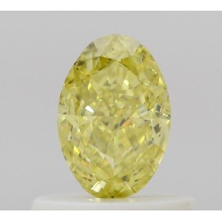 Diament o barwie fantazyjnej szlif owalny, 0.52ct, VS2, Fancy Intense Yellow, GIA 1529366412