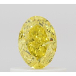 Diament o barwie fantazyjnej szlif owalny, 0.53ct, VVS1, Fancy Vivid Yellow, GIA 1518862377