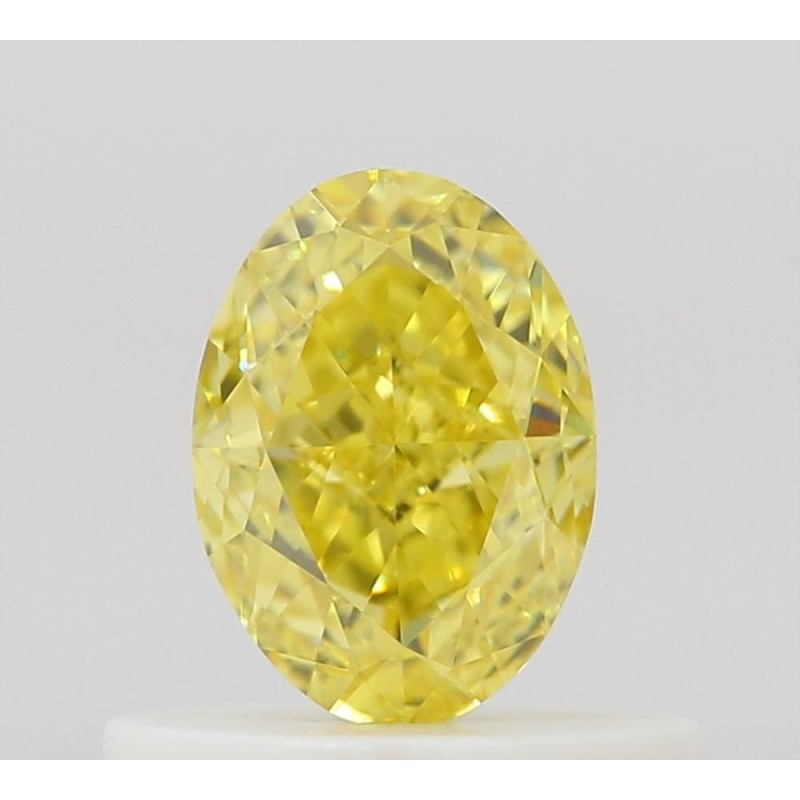 Diament o barwie fantazyjnej szlif owalny, 0.53ct, VVS1, Fancy Vivid Yellow, GIA 1518862377