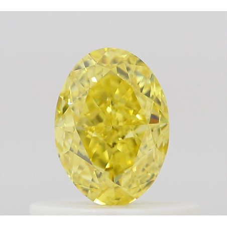 Diament o barwie fantazyjnej szlif owalny, 0.53ct, VVS1, Fancy Vivid Yellow, GIA 1518862377