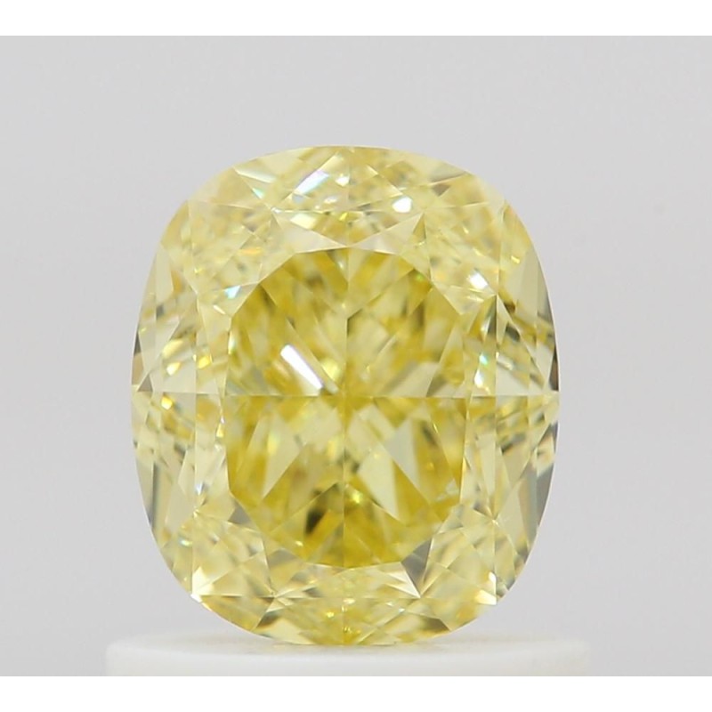 Diament o barwie fantazyjnej szlif poduszkowy brylantowy, 1.01ct, VS2, Fancy Intense Yellow, GIA 3515905442