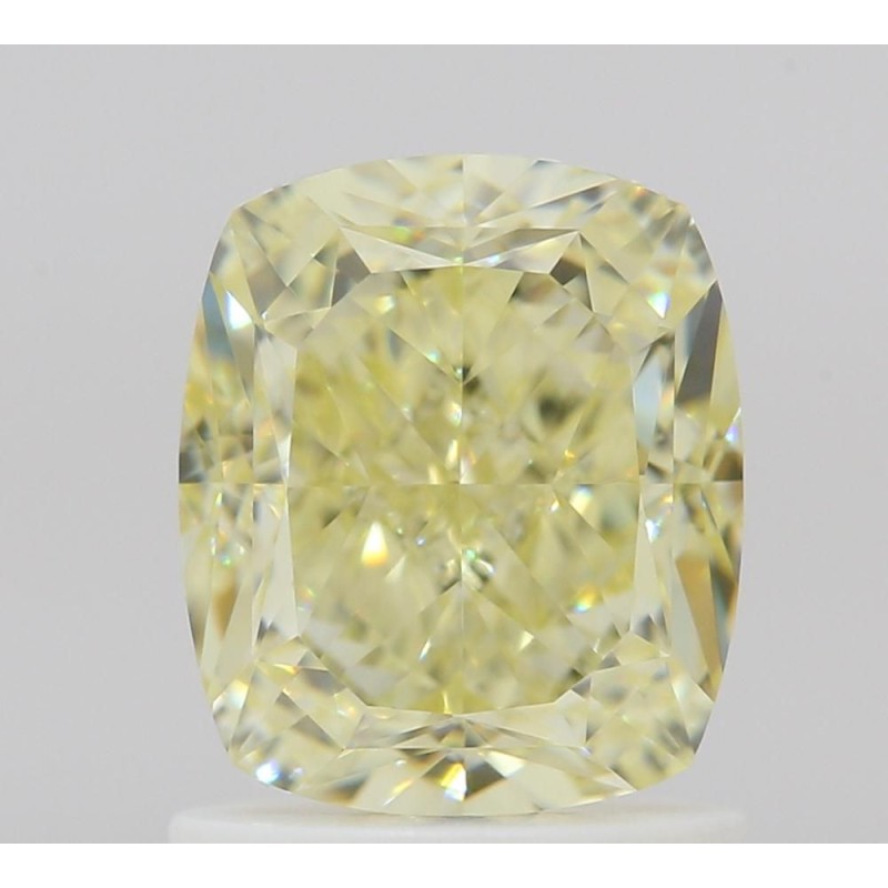 Diament o barwie fantazyjnej szlif poduszkowy brylantowy, 1.53ct, VVS1, Fancy Light Yellow, GIA 6522440928