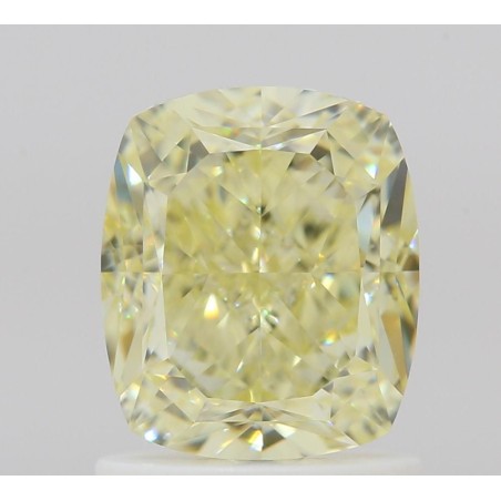 Diament o barwie fantazyjnej szlif poduszkowy brylantowy, 1.53ct, VVS1, Fancy Light Yellow, GIA 6522440928