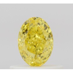 Diament o barwie fantazyjnej szlif owalny, 0.5ct, VS2, Fancy Vivid Yellow, GIA 6525026868