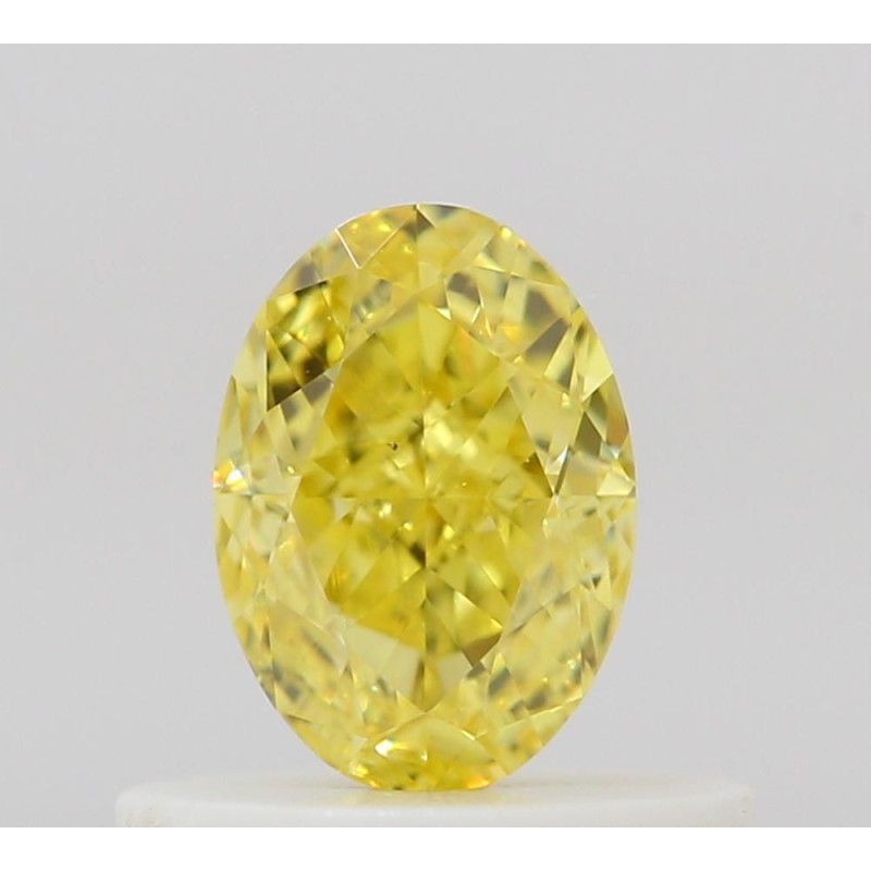 Diament o barwie fantazyjnej szlif owalny, 0.5ct, VS2, Fancy Vivid Yellow, GIA 6525026868