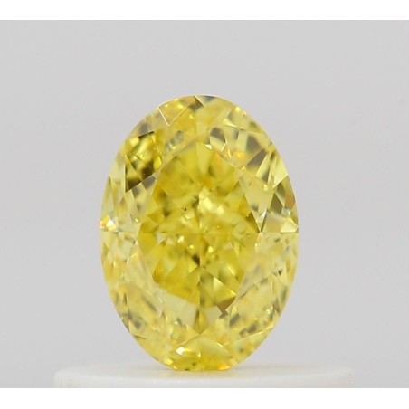 Diament o barwie fantazyjnej szlif owalny, 0.5ct, VS2, Fancy Vivid Yellow, GIA 6525026868