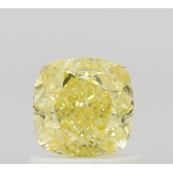 Diament o barwie fantazyjnej szlif poduszkowy brylantowy, 1.02ct, VS2, Fancy Intense Yellow, GIA 5523192810