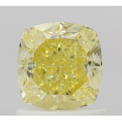 Diament o barwie fantazyjnej szlif poduszkowy brylantowy, 1.17ct, VVS1, Fancy Intense Yellow, GIA 2526441244