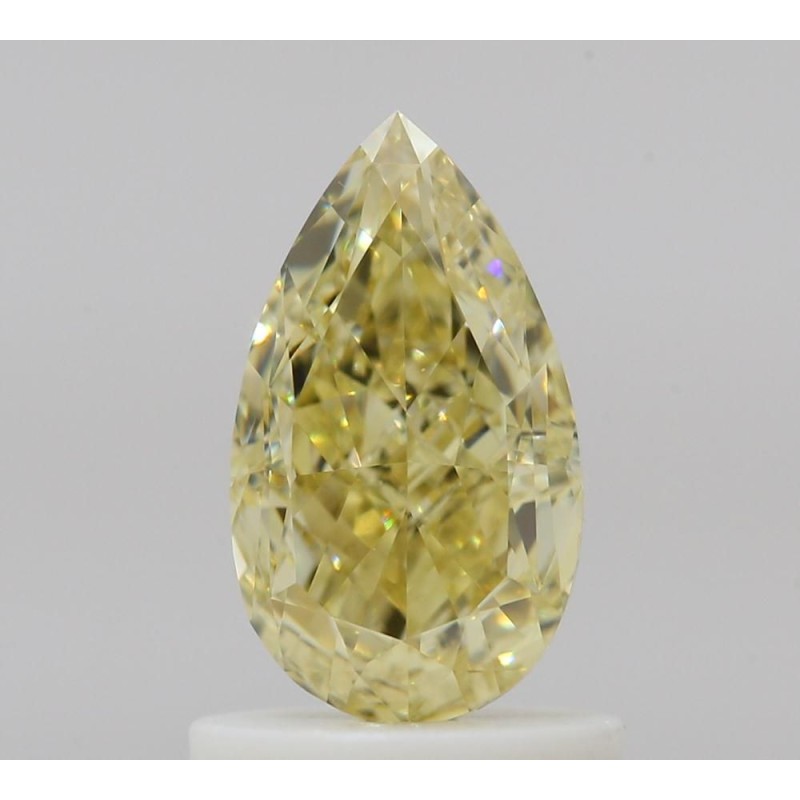 Diament o barwie fantazyjnej szlif gruszkowy, 1.01ct, VS2, Fancy Yellow, GIA 1525683495