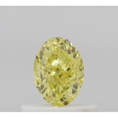 Diament o barwie fantazyjnej szlif owalny, 0.5ct, VVS1, Fancy Intense Yellow, GIA 7523673949