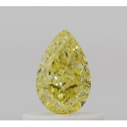 Diament o barwie fantazyjnej szlif gruszkowy, 0.51ct, VS2, Fancy Intense Yellow, GIA 7522649202