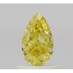 Diament o barwie fantazyjnej szlif gruszkowy, 0.71ct, VVS1, Fancy Intense Yellow, GIA 6522682135
