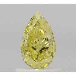 Diament o barwie fantazyjnej szlif gruszkowy, 0.79ct, VS1, Fancy Intense Yellow, GIA 1538042019