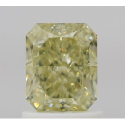 Diament o barwie fantazyjnej radiant, 1.24ct, VS2, Fancy Grayish Greenish Yellow, GIA 2524822928