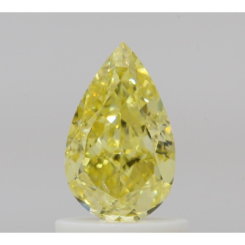 Diament o barwie fantazyjnej szlif gruszkowy, 1.01ct, SI2, Fancy Intense Yellow, GIA 6522881867
