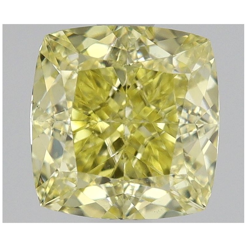 Diament o barwie fantazyjnej szlif poduszkowy brylantowy, 1.02ct, VS2, Fancy Intense Yellow, GIA 3515378338