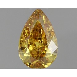 Diament o barwie fantazyjnej szlif gruszkowy, 0.51ct, SI1, Fancy Vivid Orange Yellow, GIA 1149024727