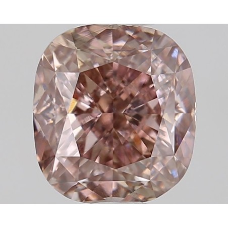 Diament o barwie fantazyjnej szlif poduszkowy brylantowy, 1.01ct, VS1, Fancy Brown Pink, GIA 7471769504