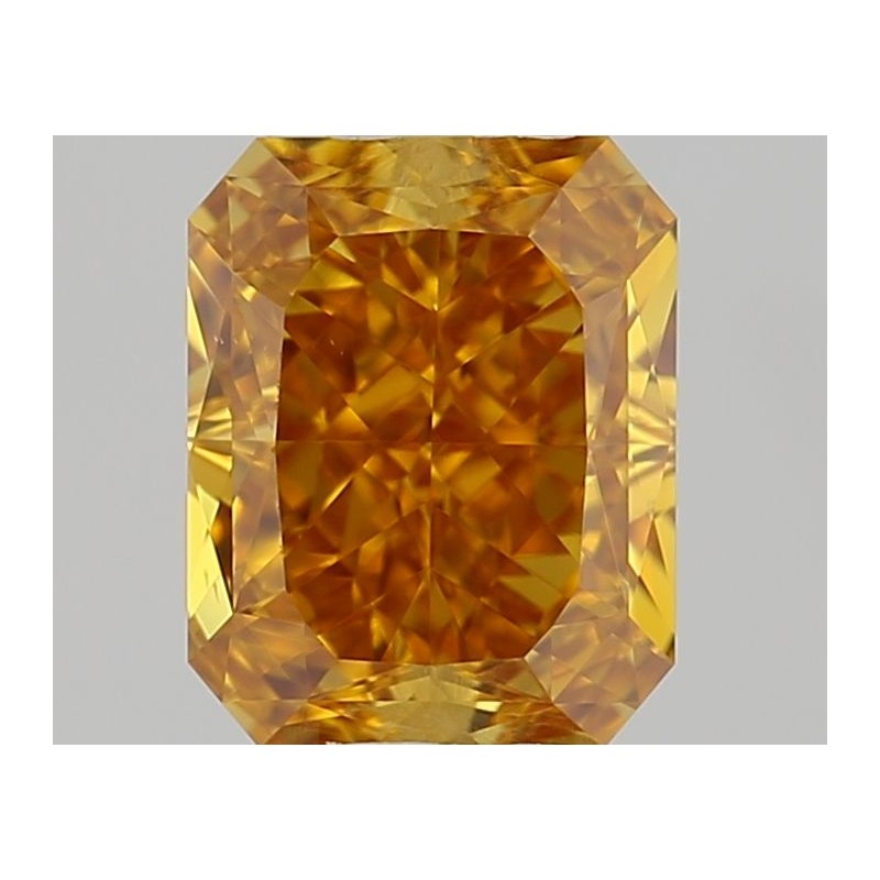 Diament o barwie fantazyjnej radiant, 0.71ct, VS2, Fancy Vivid Yellow Yellow Orange, GIA 2477633552