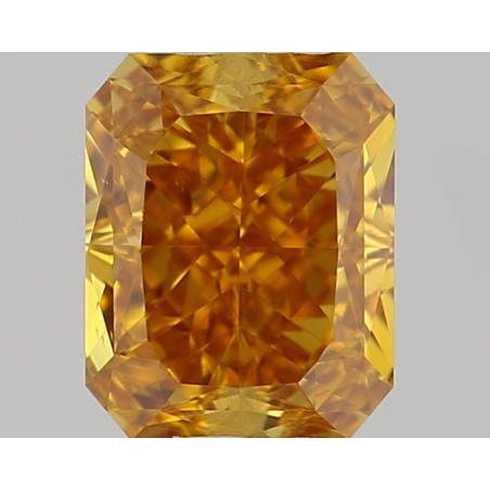 Diament o barwie fantazyjnej radiant, 0.71ct, VS2, Fancy Vivid Yellow Yellow Orange, GIA 2477633552