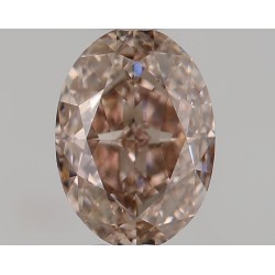 Diament o barwie fantazyjnej szlif owalny, 0.61ct, VS1, Fancy Pinkish Brown, GIA 2487244033