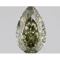 Diament o barwie fantazyjnej szlif gruszkowy, 0.78ct, SI2, Fancy Dark Gray Yellowish Green, GIA 7481111131