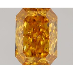 Diament o barwie fantazyjnej radiant, 0.71ct, SI2, Fancy Deep Yellow Orange, GIA 6485078688