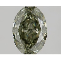 Diament o barwie fantazyjnej szlif owalny, 0.9ct, SI2, Fancy Dark Gray Green, GIA 7486224216