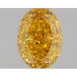 Diament o barwie fantazyjnej szlif owalny, 0.38ct, VVS2, Fancy Intense Orange Yellow, GIA 2484917374