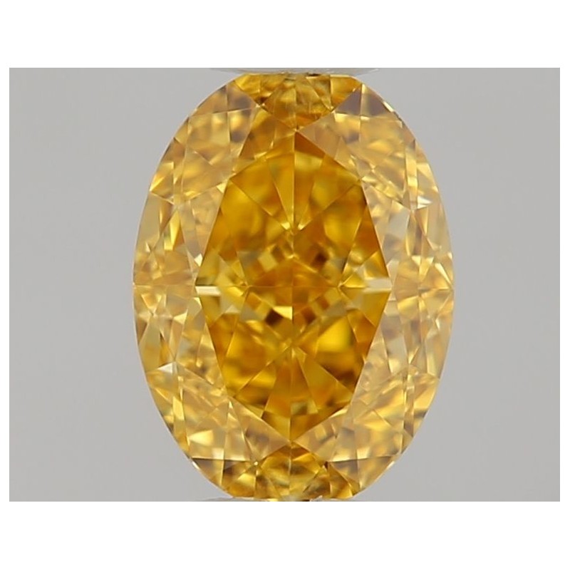 Diament o barwie fantazyjnej szlif owalny, 0.38ct, VVS2, Fancy Intense Orange Yellow, GIA 2484917374