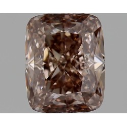 Diament o barwie fantazyjnej szlif poduszkowy brylantowy, 0.51ct, VS2, Fancy Pink Brown, GIA 2486705831