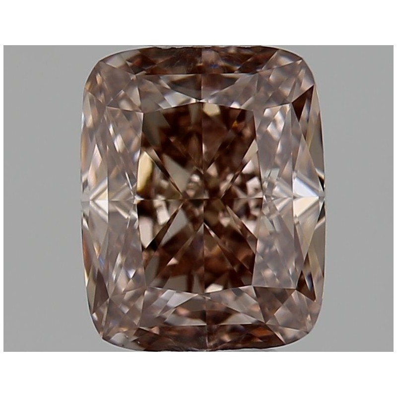 Diament o barwie fantazyjnej szlif poduszkowy brylantowy, 0.51ct, VS2, Fancy Pink Brown, GIA 2486705831