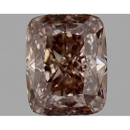 Diament o barwie fantazyjnej szlif poduszkowy brylantowy, 0.51ct, VS2, Fancy Pink Brown, GIA 2486705831