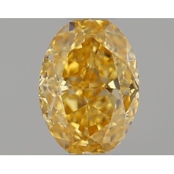 Diament o barwie fantazyjnej szlif owalny, 0.31ct, VS1, Fancy Intense Yellow Orange, GIA 2497019815