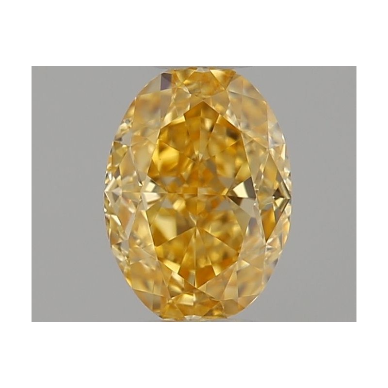 Diament o barwie fantazyjnej szlif owalny, 0.31ct, VS1, Fancy Intense Yellow Orange, GIA 2497019815