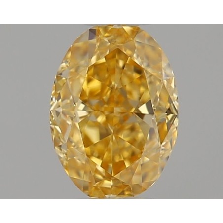 Diament o barwie fantazyjnej szlif owalny, 0.31ct, VS1, Fancy Intense Yellow Orange, GIA 2497019815