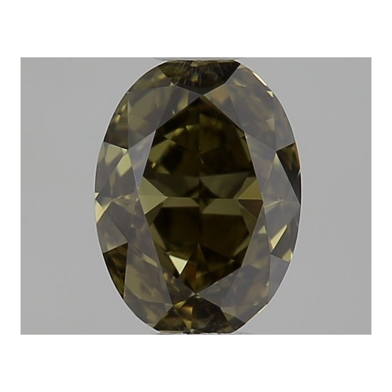 Diament o barwie fantazyjnej szlif owalny, 0.5ct, VS1, Fancy Dark Gray Greenish Yellow, GIA 6492094524