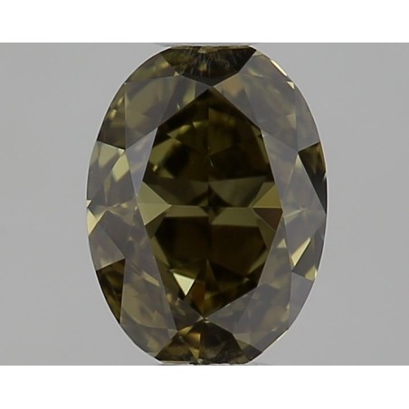 Diament o barwie fantazyjnej szlif owalny, 0.5ct, VS1, Fancy Dark Gray Greenish Yellow, GIA 6492094524