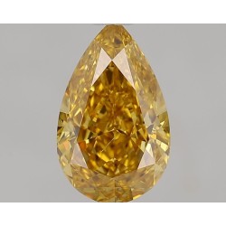 Diament o barwie fantazyjnej szlif gruszkowy, 0.71ct, SI2, Fancy Deep Orangey Yellow, GIA 6505129285