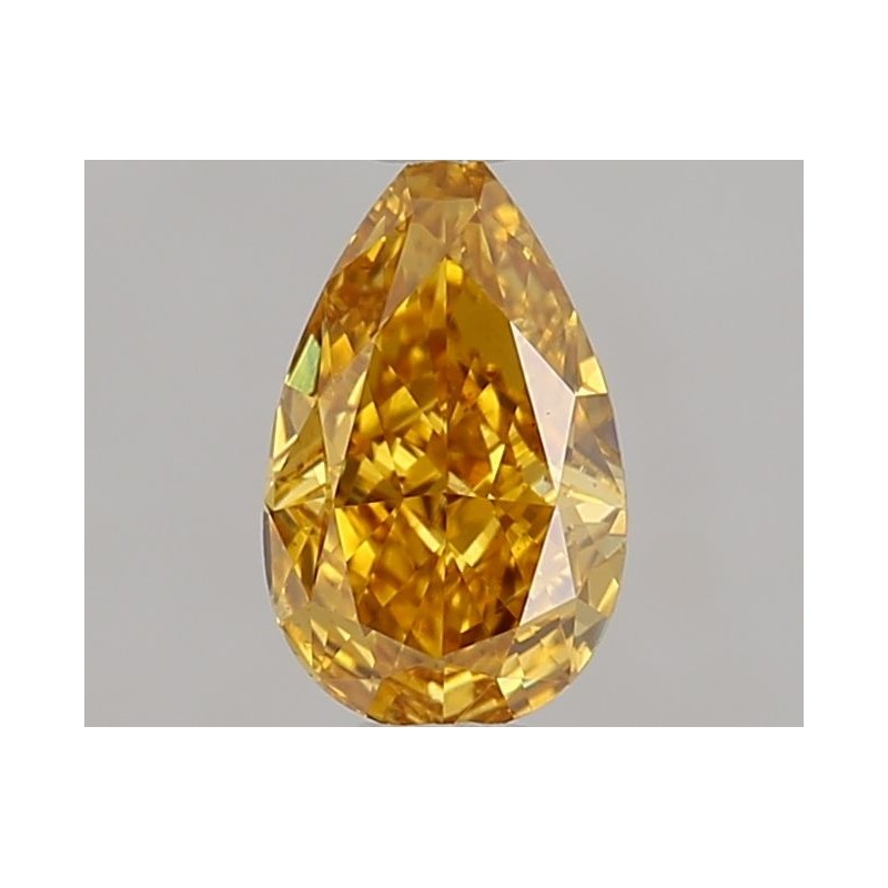 Diament o barwie fantazyjnej szlif gruszkowy, 0.39ct, VS2, Fancy Vivid Orange Yellow, GIA 2507252516