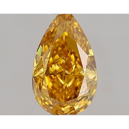 Diament o barwie fantazyjnej szlif gruszkowy, 0.39ct, VS2, Fancy Vivid Orange Yellow, GIA 2507252516